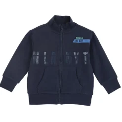 Chicco felpa blu con zip e scritta