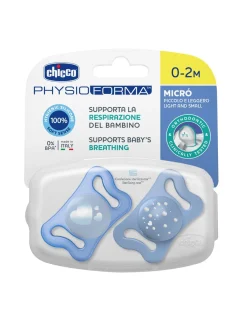 Chicco physioforma micrò blue, silicone, 0-2 mesi, 2 pezzi