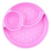 Chicco piatto porzionato silicone rosa 12m+