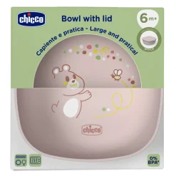 Chicco Ciotola con coperchio 6m+ rosa –