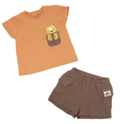 Mawi Completo corto neonato 2 pezzi tigrotto