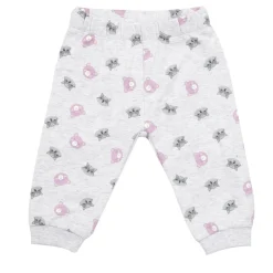 Mawi Completo jogging pile bimba lilla/grigio con cappuccio