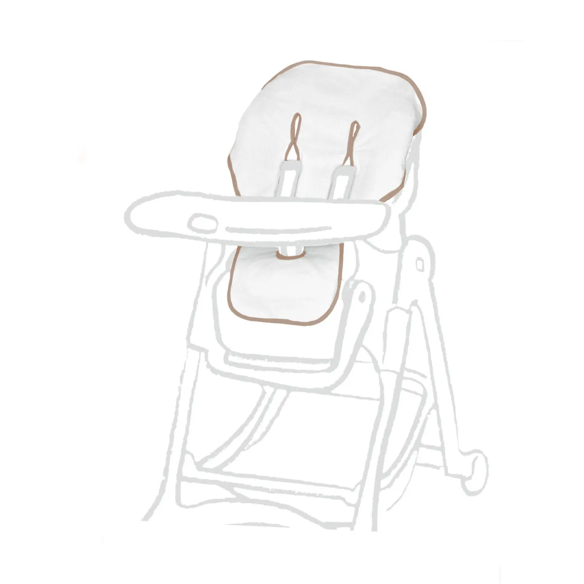 Giordani Copri seggiolone in spugna bordo tortora –