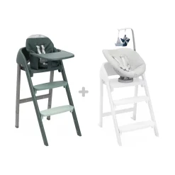 Crescendo up imperial green re_lux + crescendo recliner grey