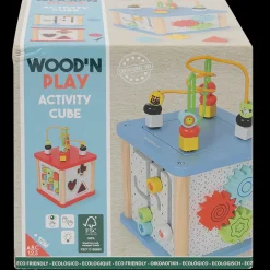 Wood 'n' play Cubo multiattività – esplorazione tattile e visiva