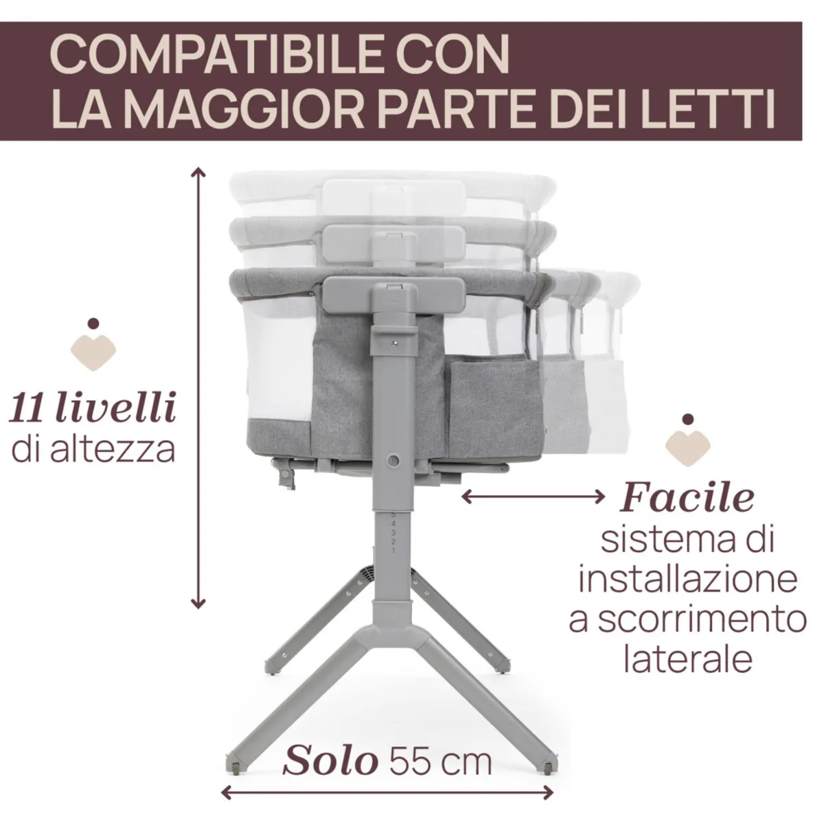 Chicco Culla next2me armonia steel –