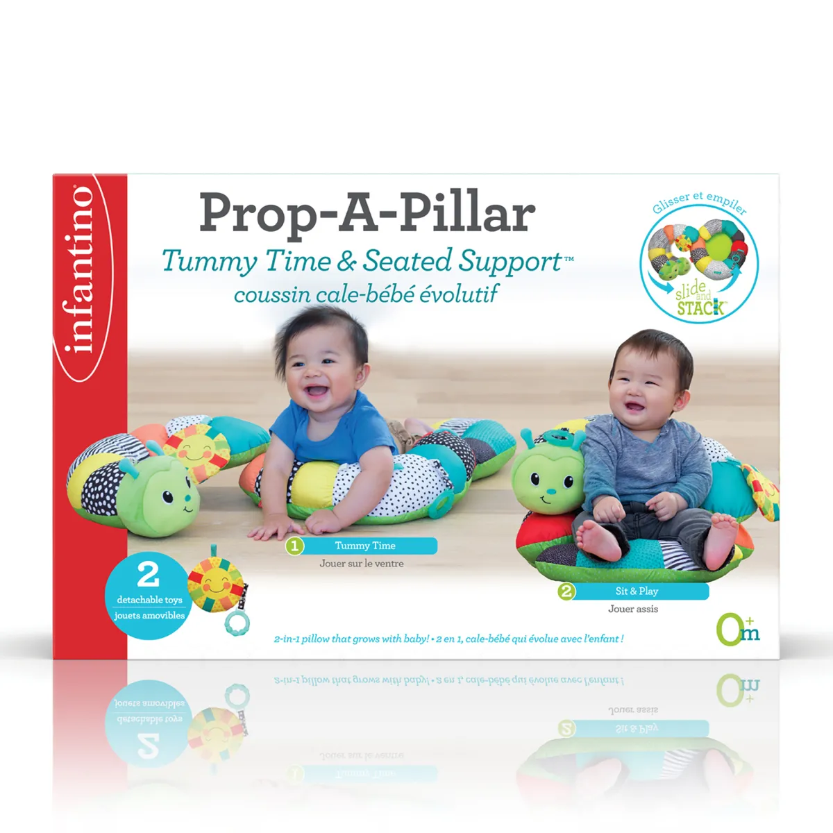 Infantino Cuscino bruco – prop a pillar – baby smile