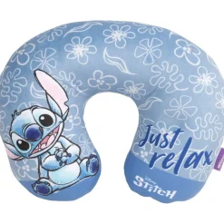 Disney Cuscino da viaggio cervicale per bambini in tessuto – stitch