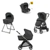 Inglesina Electa system quattro colore upper black con telaio iridio black e seggiolino darwin infant recline –