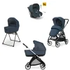 Inglesina Electa system quattro colore hudson blue con telaio silver black e seggiolino darwin infant recline –