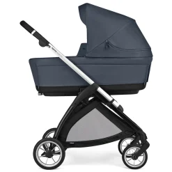 Inglesina Electa system quattro colore hudson blue con telaio silver black e seggiolino darwin infant recline –