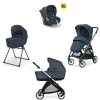 Inglesina Electa system quattro colore hudson blue con telaio silver black e seggiolino darwin infant recline –
