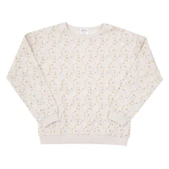 Mawi Felpa bimba beige stampa “cuoricini”