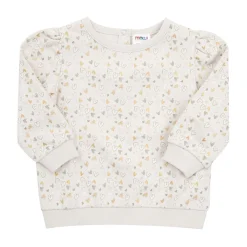 Mawi Felpa bimba beige stampa “cuoricini”