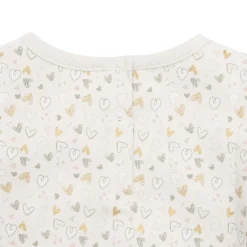 Mawi Felpa bimba beige stampa “cuoricini”