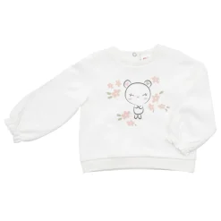 Mawi Felpa bimba bianca stampata