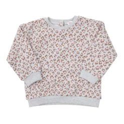 Mawi Felpa bimba grigia stampata