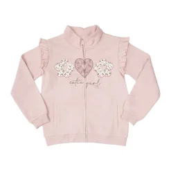 Mawi Felpa con zip bimba con frill