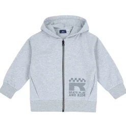 Chicco Felpa con zip e cappuccio, in cotone, non felpata, adatta alla primavera e all’autunno