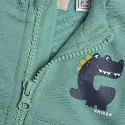 Chicco Felpa con zip, in cotone, non felpata, adatta alla primavera e all’autunno