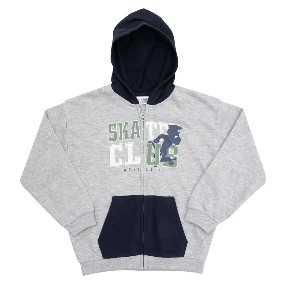 Mawi Felpa zip bimba /blu stampata