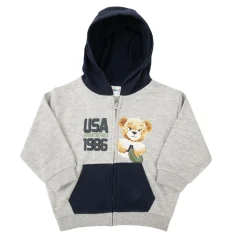 Mawi Felpa zip bimba /blu stampata