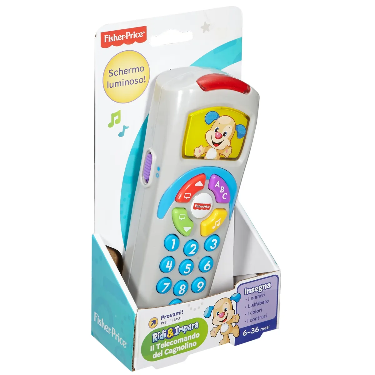 Fisher-price , telecomando cagnolino educativo per bambini 6-36 mesi