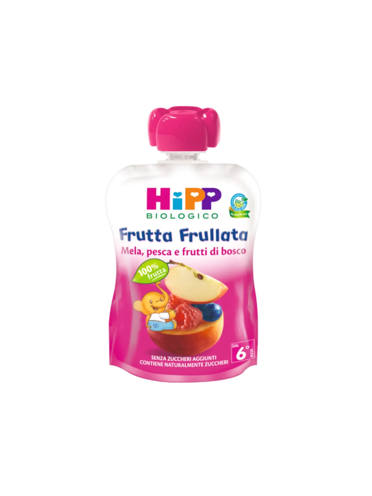 Hipp Frutta frullata mela pesca frutti di bosco 90g