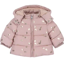 Chicco Giubbino con cappuccio staccabile e foglie oro –