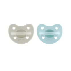 Chicco Gommotto silicone luxe 6-16m 2pz azzurro/grigio –