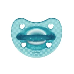 Chicco Gommotto silicone luxe 16-36m 2pz azzurro/trasparente –