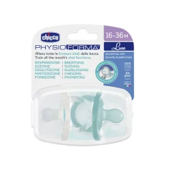 Chicco Gommotto silicone luxe 16-36m 2pz azzurro/trasparente –