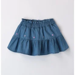 IDO Gonna denim con cuori