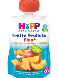 Hipp frutta frullata plus + mela pesca mango e ananas con zinco 90g