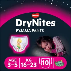 Huggies – drynites pacco singolo girl 3-5 anni (16-23 kg) tg.s – pz.10