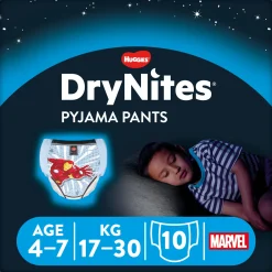 Huggies – drynites pacco singolo boy 4-7 anni (17-30 kg) tg.m – pz.10