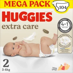 Huggies – extra care mega pack tg. 2 – 104 pezzi