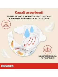 Huggies extra care bebè – pannolini taglia 2 (3-6 kg) – confezione da 40 pz