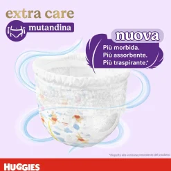 Huggies extra care mutandina unisex mega pack tg.6 60 pezzi