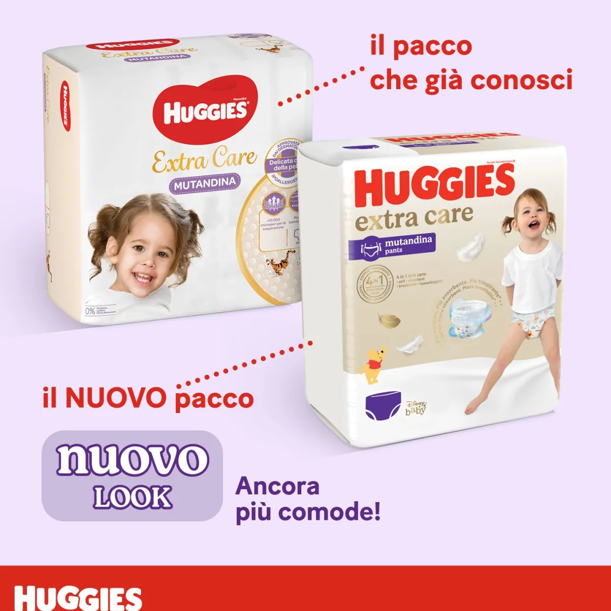 Huggies extra care mutandina unisex mega pack tg.4 80 pezzi