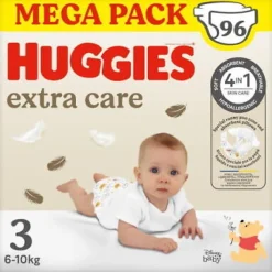 Huggies pannolini extra care mega pack. tg.3 (6-10 kg), 96 pannolini