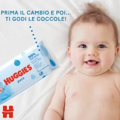 Huggies pure salviette umidificate 12 x 56 pz