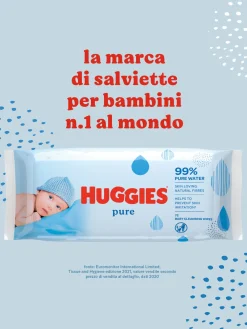 Huggies pure salviette umidificate 12 x 56 pz