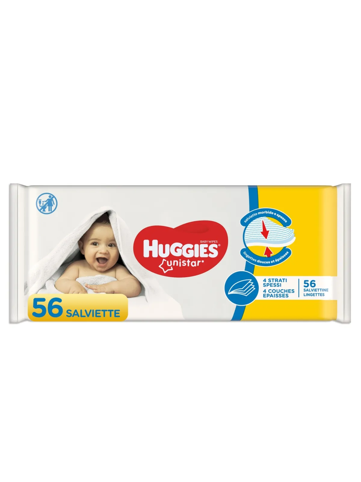 Bambino Huggies unistar salviette umidificate per bambini 56 pezzi