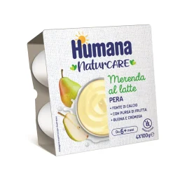 Humana merenda al latte pera 100gx4