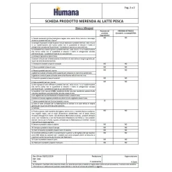 Humana merenda latte pesca 4x100gr