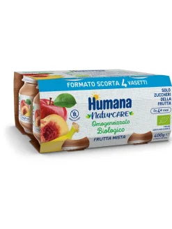Humana omogeneizzato biologico frutta mista 4x100gr