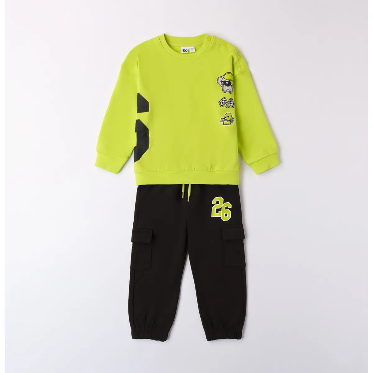 IDO Jogging verde fluo e nero