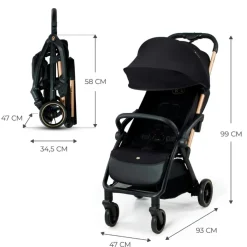 KinderKraft passeggino leggero apino raven black