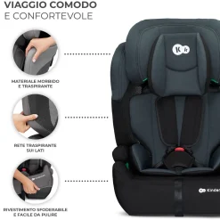 KinderKraft seggiolino auto comfort up i-size black 76-150 cm